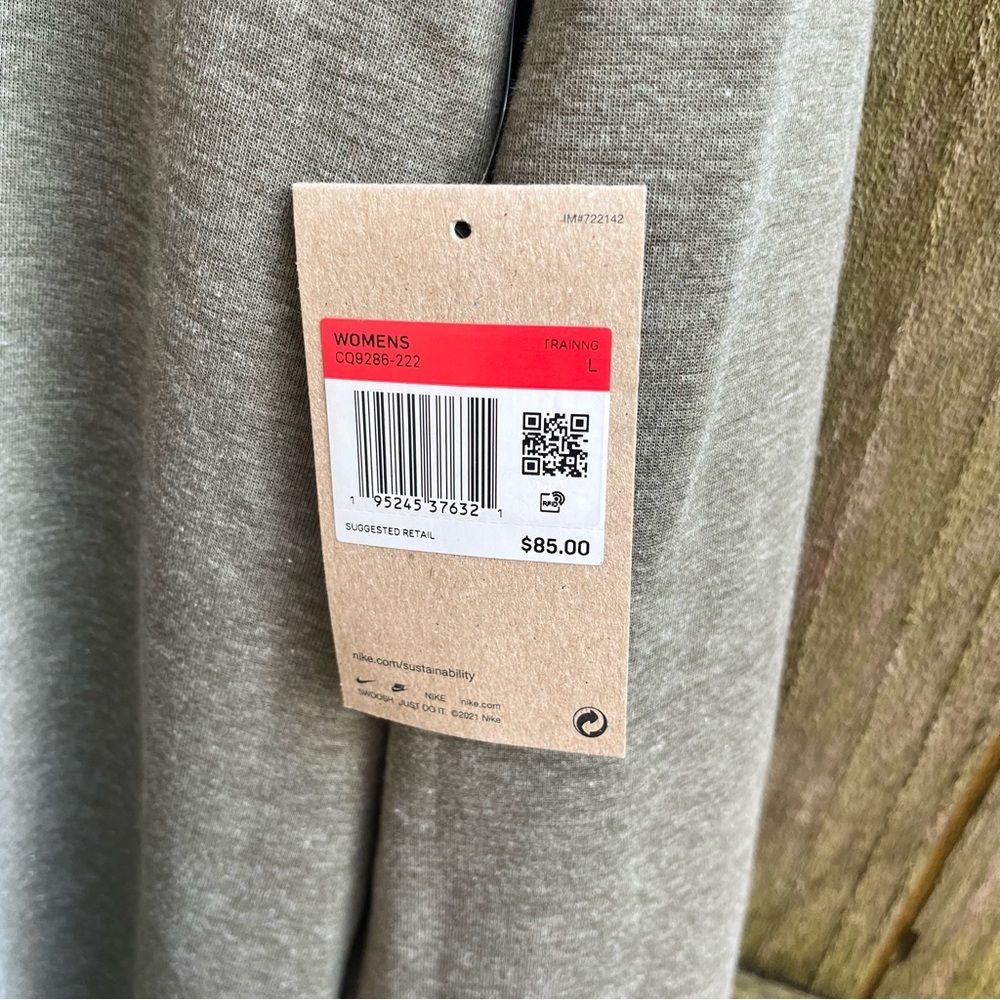 Nike Olive Green Women's Maternity Reversible Sweatshirt - Picture 2 of 4